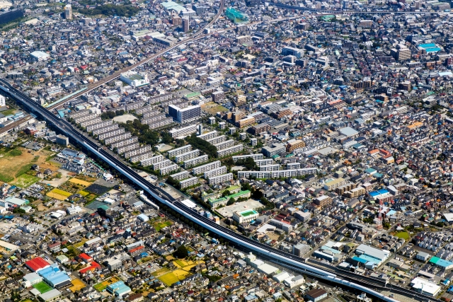 さいたま市の航空写真