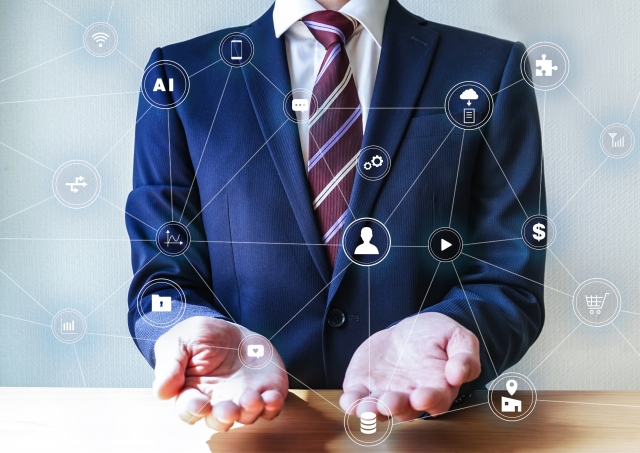 営業担当とネットワークのイメージ