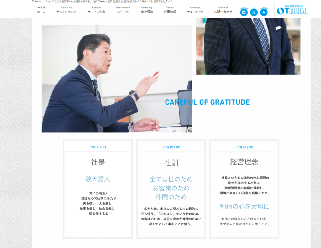 株式会社テルミ公式HPの画像